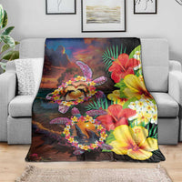 Hawaiian Sea Animals Love Couple Blanket Aloha Sunset Symphony LT03 - Polynesian Pride