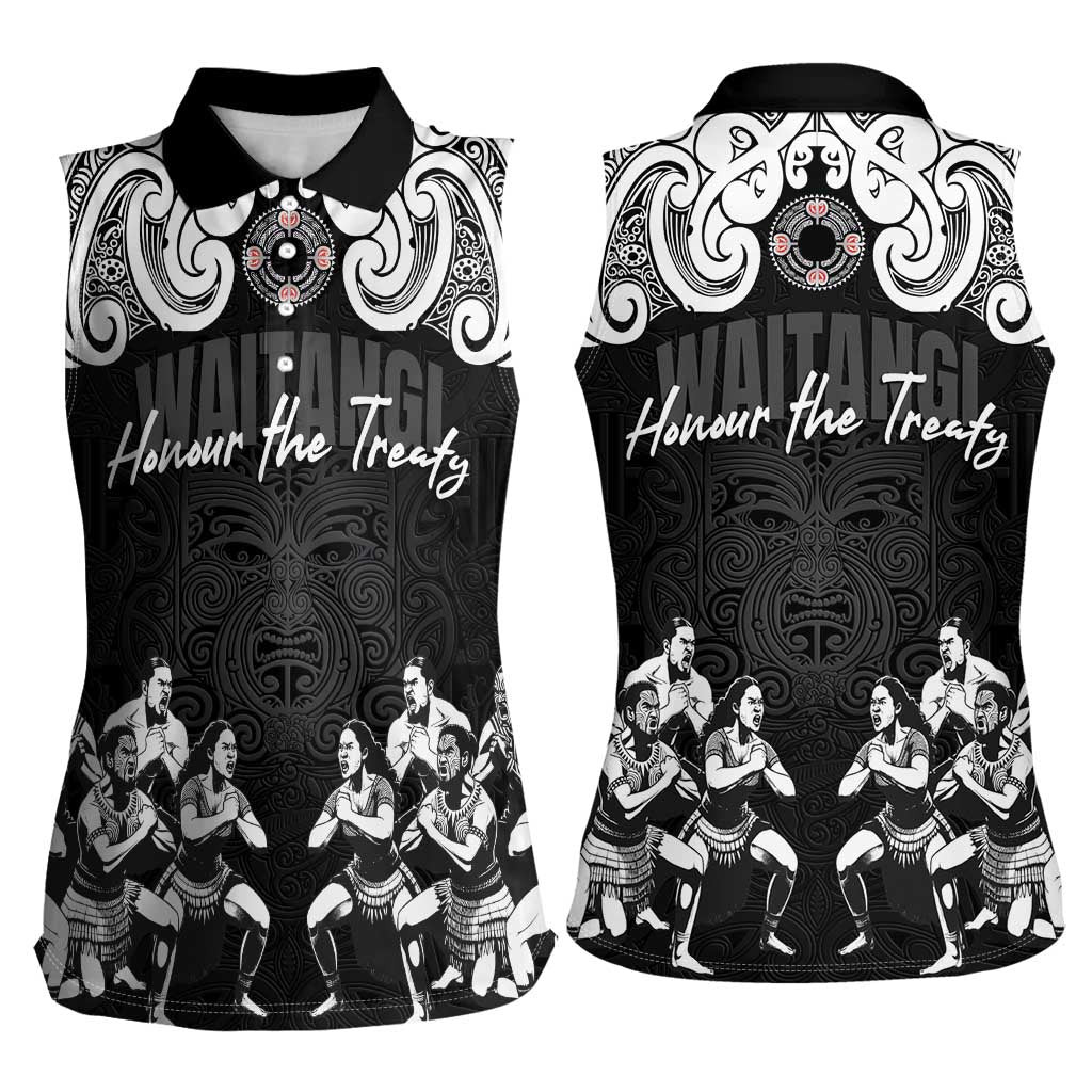 Aotearoa Waitangi Day - Toitu Te Tiriti Women Sleeveless Polo Shirt New Zealand Honour the Treaty