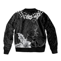 Hawaii Valentine Day Bomber Jacket Polynesian Line Art Love Couple Hibiscus Tribal Pattern LT03 - Polynesian Pride