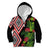 Aotearoa Tukutuku Motif Kid Hoodie Pohutukawa and Fern Leaves