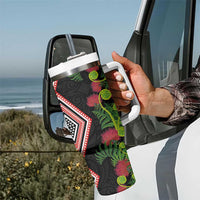 Aotearoa Tukutuku Motif Tumbler With Handle Pohutukawa and Fern Leaves LT03 - Polynesian Pride