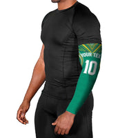 Custom Cook Islands Rugby Arm Sleeves Tatau Art Sport Style Green Color LT03 - Polynesian Pride