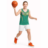 Custom Cook Islands Rugby Basketball Jersey Tatau Art Sport Style Green Color LT03 - Polynesian Pride