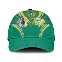 Cook Islands Rugby Classic Cap Tatau Art Sport Style Green Color LT03 Universal Fit Green - Polynesian Pride