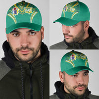 Cook Islands Rugby Classic Cap Tatau Art Sport Style Green Color LT03 - Polynesian Pride