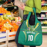 Custom Cook Islands Rugby Grocery Bag Tatau Art Sport Style Green Color LT03 - Polynesian Pride