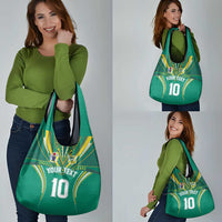 Custom Cook Islands Rugby Grocery Bag Tatau Art Sport Style Green Color LT03 - Polynesian Pride