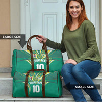 Custom Cook Islands Rugby Travel Bag Tatau Art Sport Style Green Color LT03 - Polynesian Pride