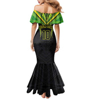 Custom Cook Islands Rugby Family Matching Mermaid Dress and Hawaiian Shirt Tatau Art Sport Style Black Color LT03 - Polynesian Pride