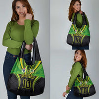 Custom Cook Islands Rugby Grocery Bag Tatau Art Sport Style Black Color