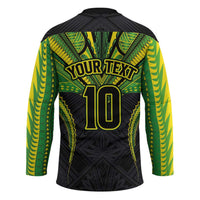 Custom Cook Islands Rugby Hockey Jersey Tatau Art Sport Style Black Color LT03 - Polynesian Pride