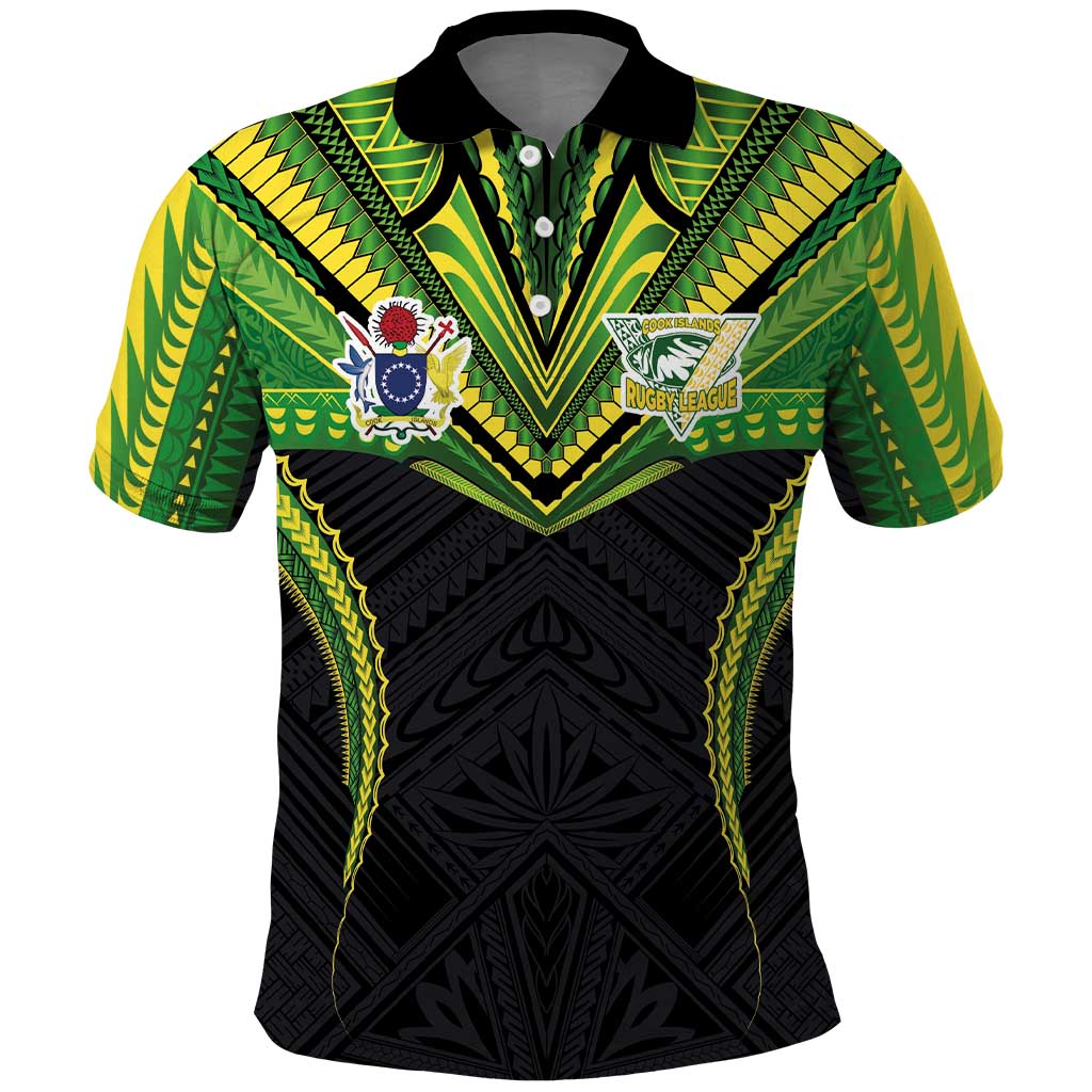 Custom Cook Islands Rugby Polo Shirt Tatau Art Sport Style Black Color LT03 Black - Polynesian Pride