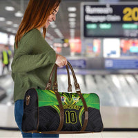 Custom Cook Islands Rugby Travel Bag Tatau Art Sport Style Black Color LT03 - Polynesian Pride