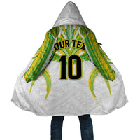 Custom Cook Islands Rugby Cloak Tatau Art Sport Style White Color