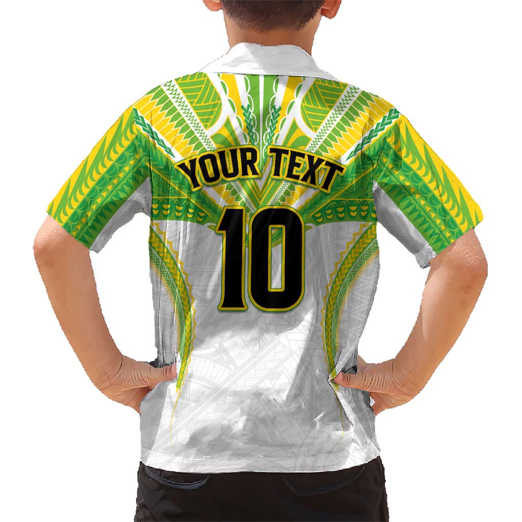 Custom Cook Islands Rugby Family Matching Long Sleeve Bodycon Dress and Hawaiian Shirt Tatau Art Sport Style White Color LT03 - Polynesian Pride
