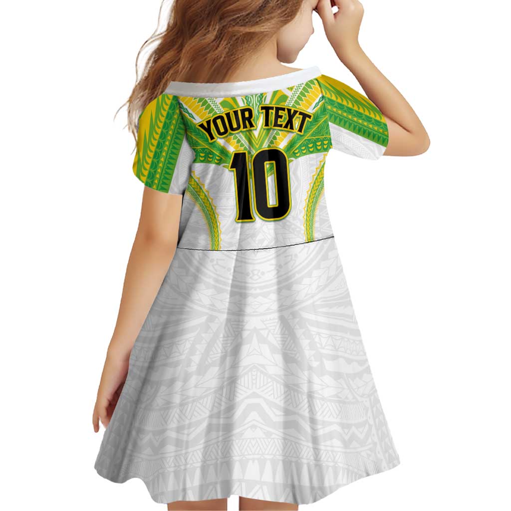 Custom Cook Islands Rugby Family Matching Tank Maxi Dress and Hawaiian Shirt Tatau Art Sport Style White Color LT03 - Polynesian Pride
