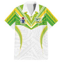 Custom Cook Islands Rugby Hawaiian Shirt Tatau Art Sport Style White Color LT03 White - Polynesian Pride