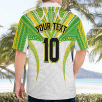 Custom Cook Islands Rugby Hawaiian Shirt Tatau Art Sport Style White Color LT03 - Polynesian Pride