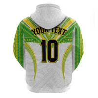 Custom Cook Islands Rugby Hoodie Tatau Art Sport Style White Color LT03 - Polynesian Pride