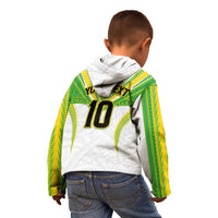 Custom Cook Islands Rugby Kid Hoodie Tatau Art Sport Style White Color LT03 - Polynesian Pride