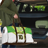 Custom Cook Islands Rugby Travel Bag Tatau Art Sport Style White Color LT03 - Polynesian Pride