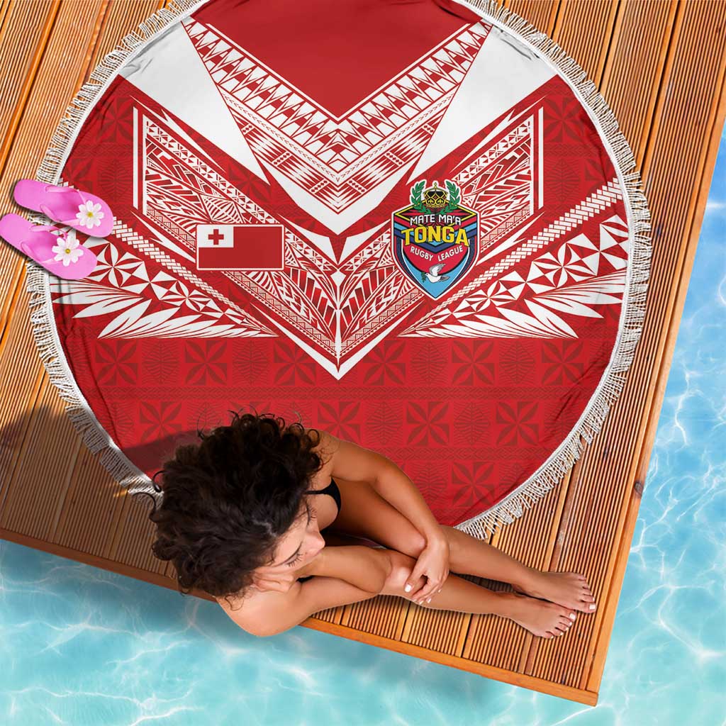 Tonga Rugby Beach Blanket Ngatu Motifs and Pacific Patterns