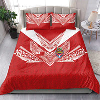 Tonga Rugby Bedding Set Ngatu Motifs and Pacific Patterns LT03 - Polynesian Pride