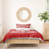 Tonga Rugby Bedding Set Ngatu Motifs and Pacific Patterns LT03 - Polynesian Pride