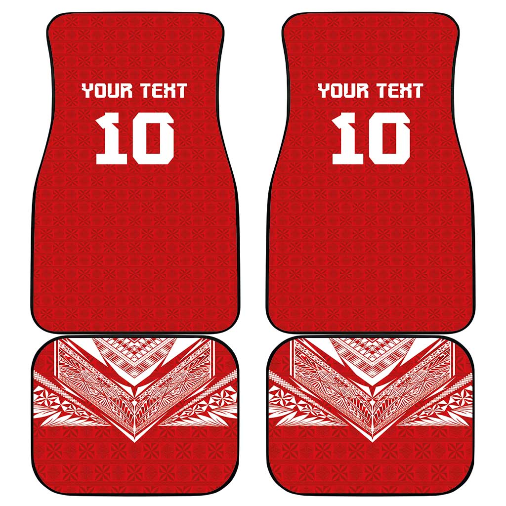 Custom Tonga Rugby Car Mats Ngatu Motifs and Pacific Patterns