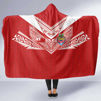 Tonga Rugby Hooded Blanket Ngatu Motifs and Pacific Patterns