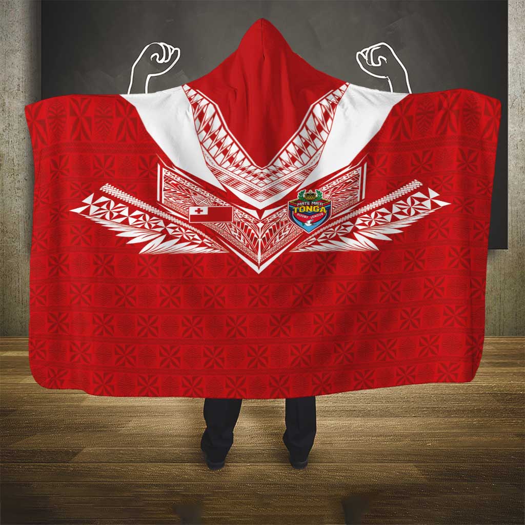 Tonga Rugby Hooded Blanket Ngatu Motifs and Pacific Patterns