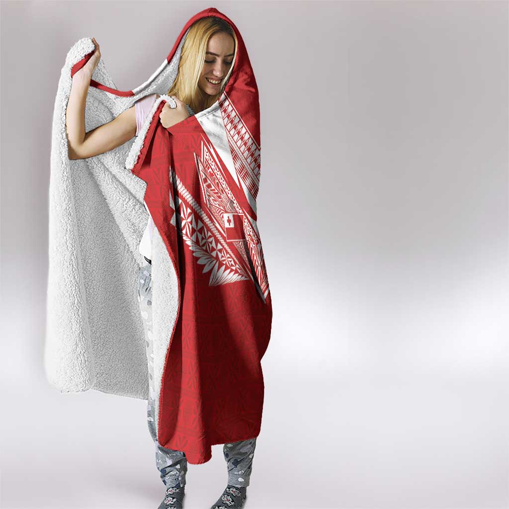 Tonga Rugby Hooded Blanket Ngatu Motifs and Pacific Patterns