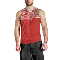 Custom Tonga Rugby Men Tank Top Ngatu Motifs and Pacific Patterns