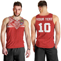 Custom Tonga Rugby Men Tank Top Ngatu Motifs and Pacific Patterns