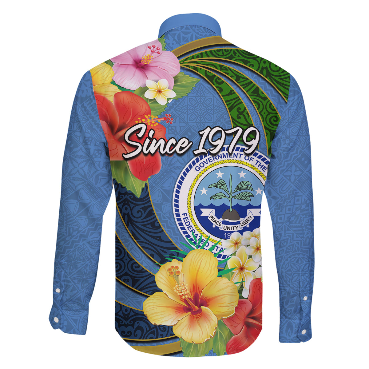 Micronesia Constitution Day Family Matching Off Shoulder Short Dress and Hawaiian Shirt Hibiscus and Tapa Tribal Pattern LT03 - Polynesian Pride