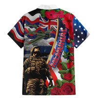 Hawaii and United States Memorial Day Family Matching Mermaid Dress and Hawaiian Shirt Honor and Remember The Fallen LT03 - Polynesian Pride