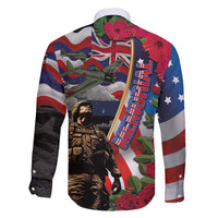 Hawaii and United States Memorial Day Family Matching Short Sleeve Bodycon Dress and Hawaiian Shirt Honor and Remember The Fallen LT03 - Polynesian Pride
