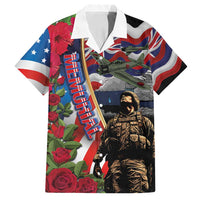 Hawaii and United States Memorial Day Family Matching Summer Maxi Dress and Hawaiian Shirt Honor and Remember The Fallen