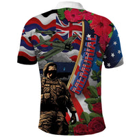 Hawaii and United States Memorial Day Polo Shirt Honor and Remember The Fallen
