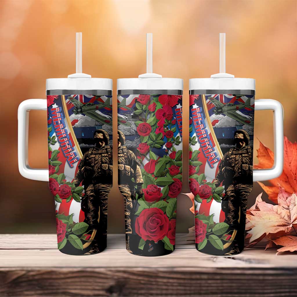 Hawaii and United States Memorial Day Tumbler With Handle -Honor and Remember The Fallen