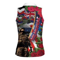 Hawaii and United States Memorial Day Women Sleeveless Polo Shirt Honor and Remember The Fallen LT03 - Polynesian Pride