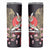 Japanese Culture and Hawaiian Tribal Skinny Tumbler Sakura Blossom Tapa Pattern