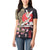 Japanese Culture and Hawaiian Tribal Women Polo Shirt Sakura Blossom Tapa Pattern