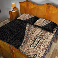 Samoa Siapo Motif Half Style Quilt Bed Set Brown Version