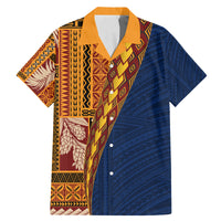Samoa Siapo Motif Half Style Family Matching Mermaid Dress and Hawaiian Shirt Colorful Version