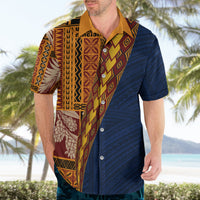 Samoa Siapo Motif Half Style Hawaiian Shirt Colorful Version