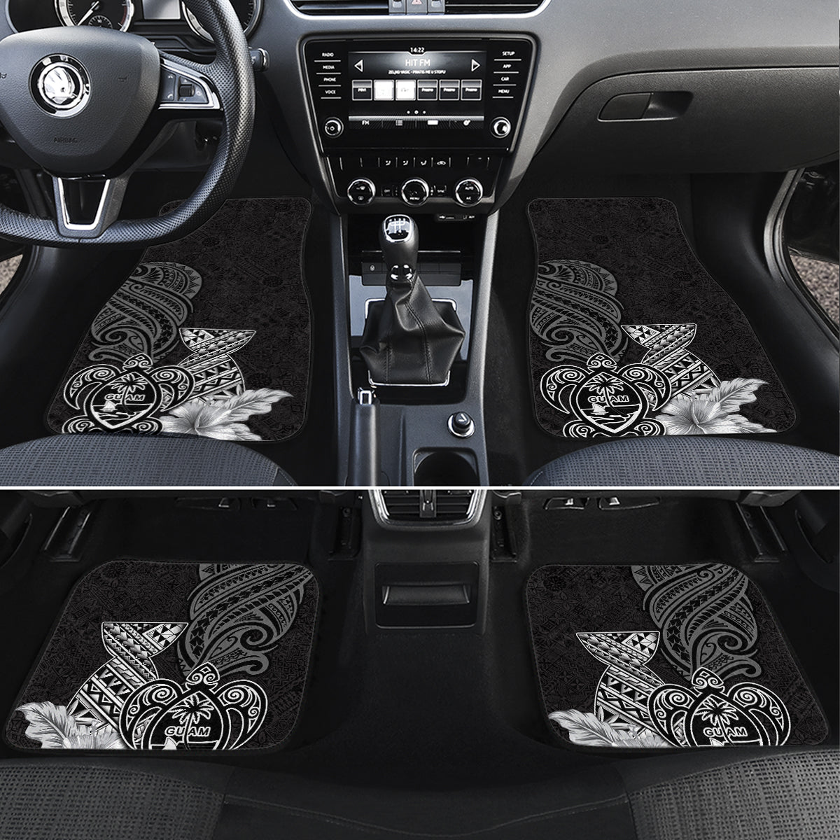 Guam Latte Stone Chamorro Culture Car Mats Tapa Pattern