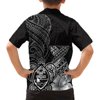 Guam Latte Stone Chamorro Culture Family Matching Off Shoulder Maxi Dress and Hawaiian Shirt Tapa Pattern LT03 - Polynesian Pride