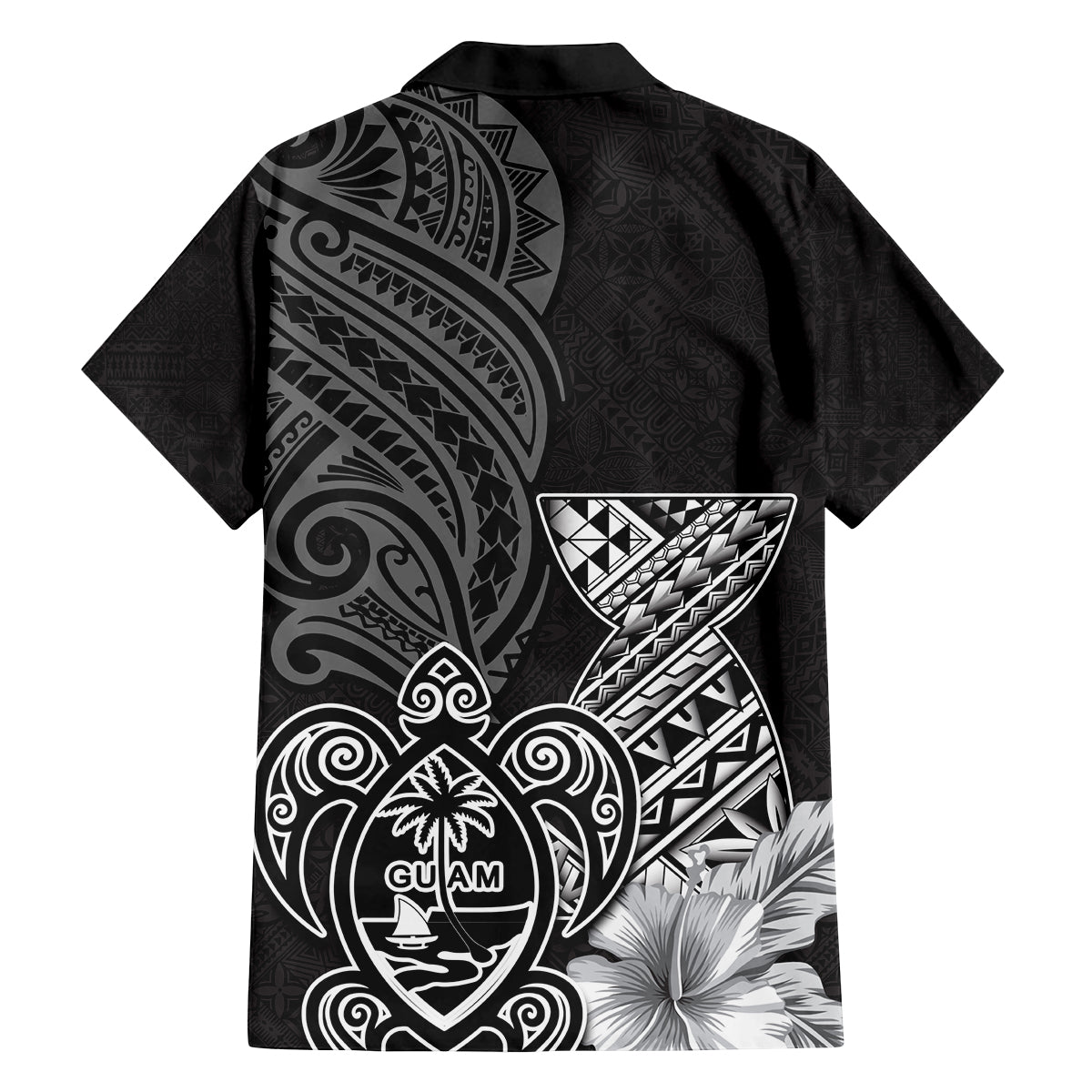 Guam Latte Stone Chamorro Culture Family Matching Off Shoulder Maxi Dress and Hawaiian Shirt Tapa Pattern LT03 - Polynesian Pride