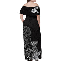 Guam Latte Stone Chamorro Culture Family Matching Off Shoulder Maxi Dress and Hawaiian Shirt Tapa Pattern LT03 - Polynesian Pride